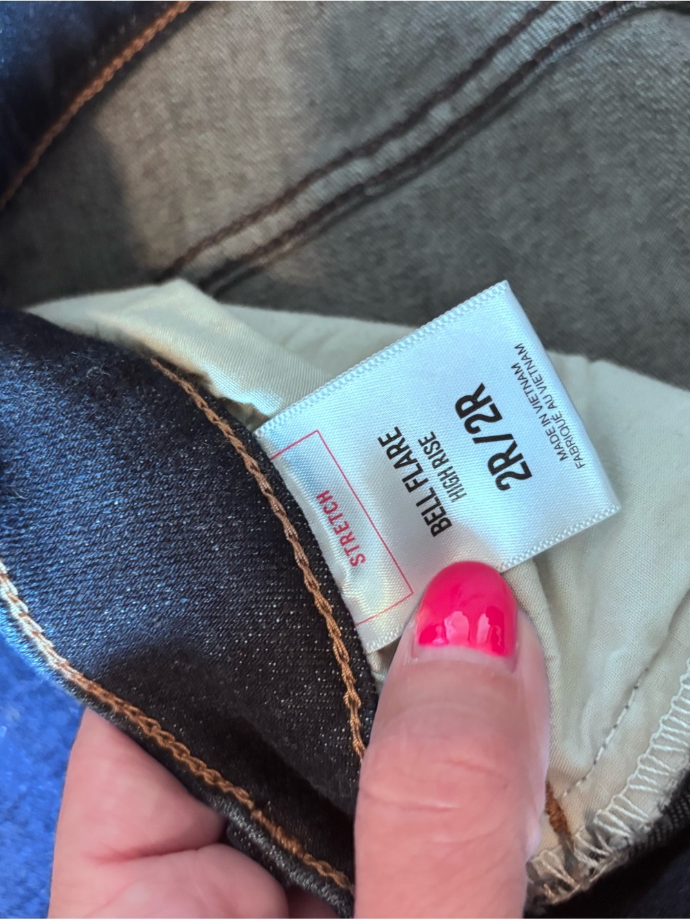 Express Dark Blue Flare Jeans - Vintage Wash - Picture 3 of 3